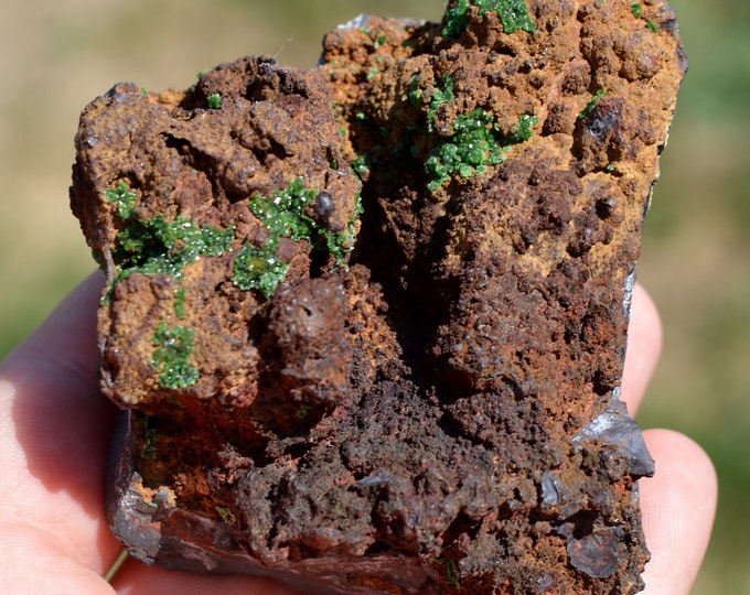 Conichalcite & Limonite goethite 360 grams - Ojuela Mine, Mapimí, Mapimí Municipality, Durango, Mexico