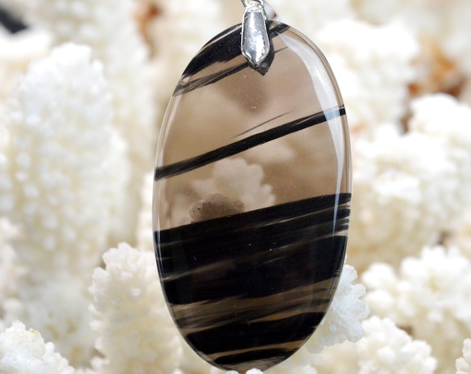 Midnight Obsidian 74 carats - natural stone cabochon pendant - USA / ES79