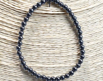 Bracelet - Hématite - perles 4 mm - Brésil