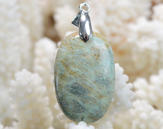 Turquoise 42 carats - pendentif cabochon pierre naturelle - Madagascar // DM43