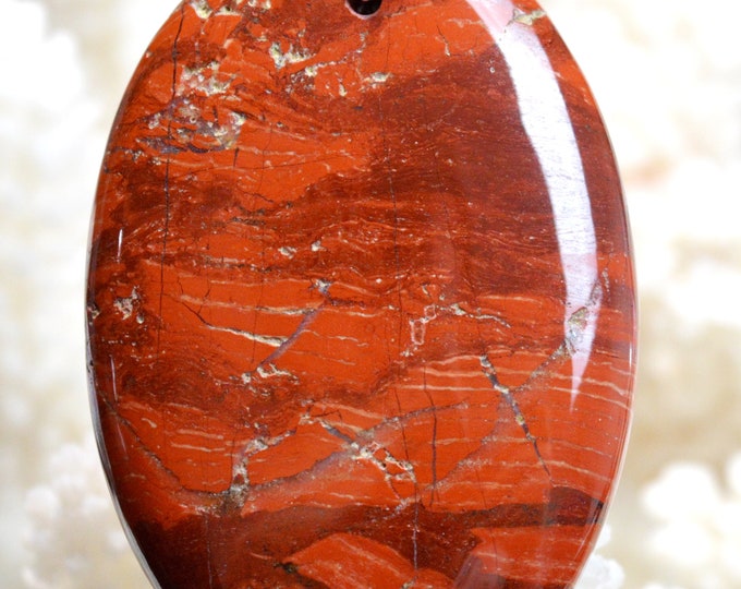 Red Snake Skin Jasper 146 carats - natural stone cabochon pendant - Australia // Ref AS56
