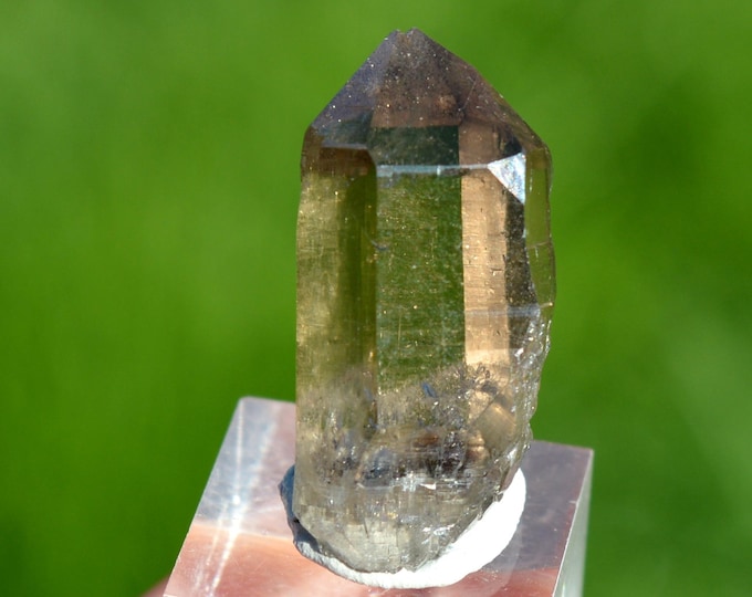 Smoky quartz 6.6 grams - Minstigertal (Münstigertal), Münster, Goms, Valais, Switzerland