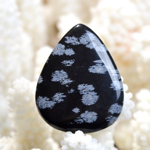 Obsidienne Flocon 34 carats - cabochon pierre naturelle - USA / EL92