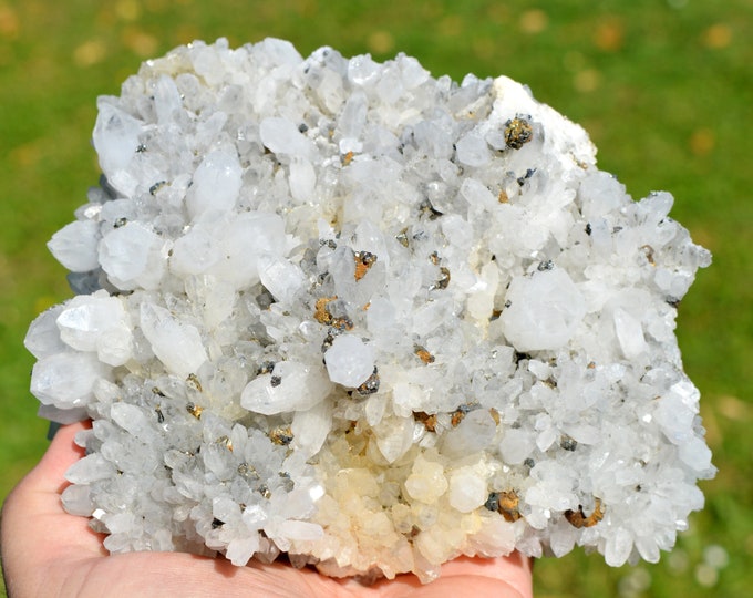 Quartz & Pyrite 2180 grams - Cavnic Mine, Cavnic, Maramureș, Romania