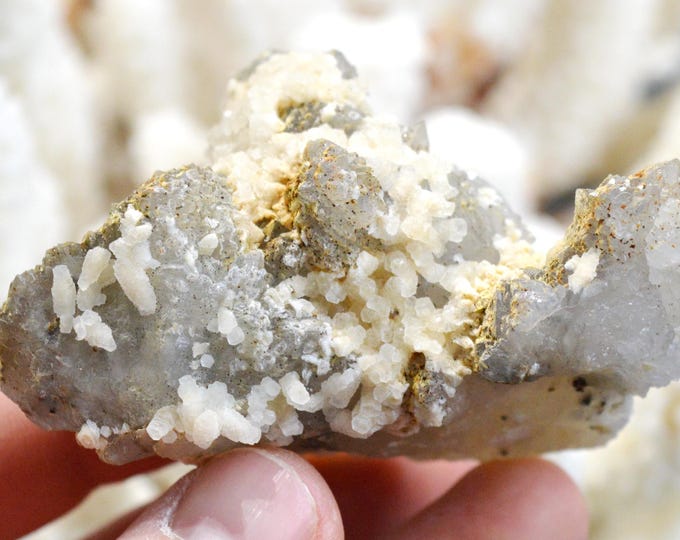 Quartz & Calcite 121 grams - Sainte-Lucie Mine, Saint-Léger-de-Peyre, Mende, Lozère, Occitanie, France