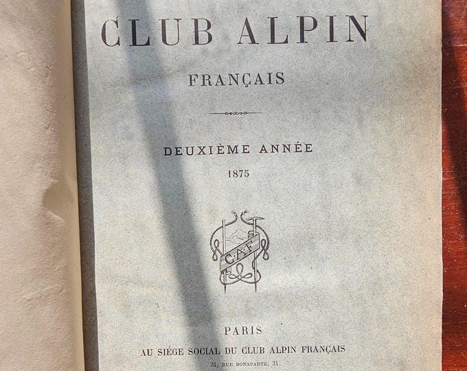 C.A.F - French Alpine Club - Directory 2nd year 1875 - 1876 - Used
