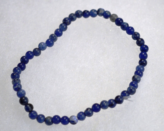 Sodalite ball bracelet 4 mm - Natural sodalite bead bracelet