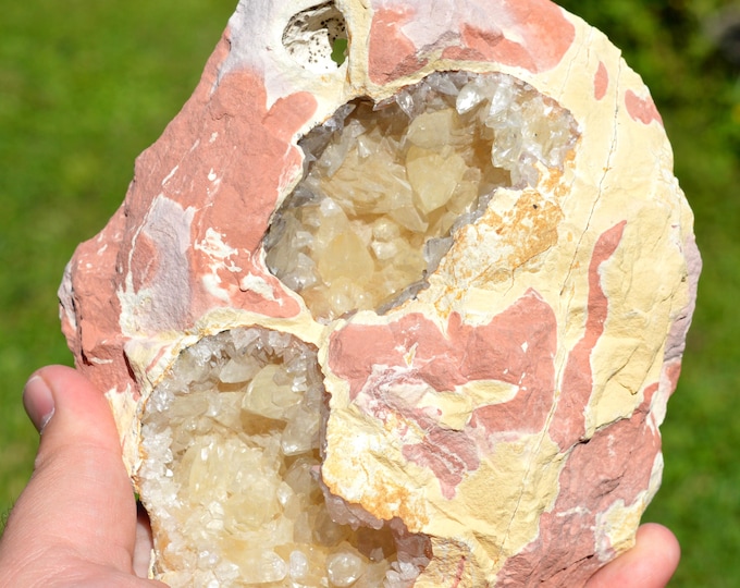 Calcite 980 grams - Aouli, Mibladen, Aït Oufella Caïdat, Midelt Circle, Midelt Province, Drâa-Tafilalet Region, Morocco