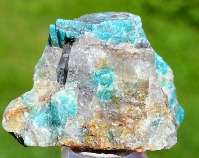 Microcline var. Amazonite & Quartz 266 grams - Fasimena Pegmatite, Fasimena, Ambositra II, Ambositra District, Amoron'i Mania, Madagascar