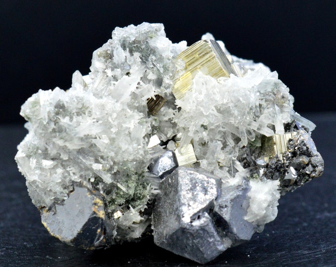 Quartz & pyrite 97 grams - Madan ore field, Smolyan Province, Bulgaria