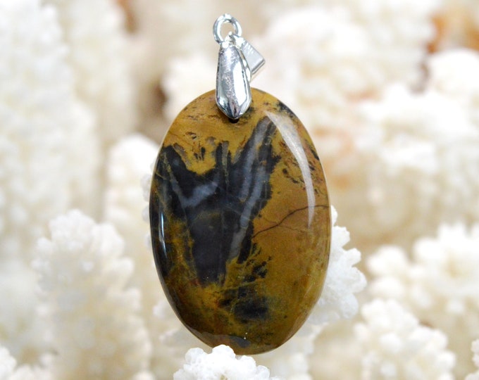 43 carat brown jasper - natural stone cabochon pendant - South Africa / DZ81