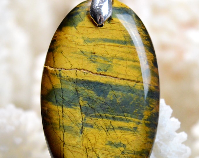 Pietersite var. Nellite - 53 carats - natural stone cabochon pendant - Namibia // BP19