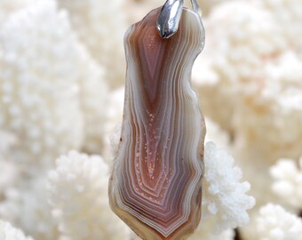 Agate 42 carats - pendentif cabochon pierre naturelle - Botswana // DE23