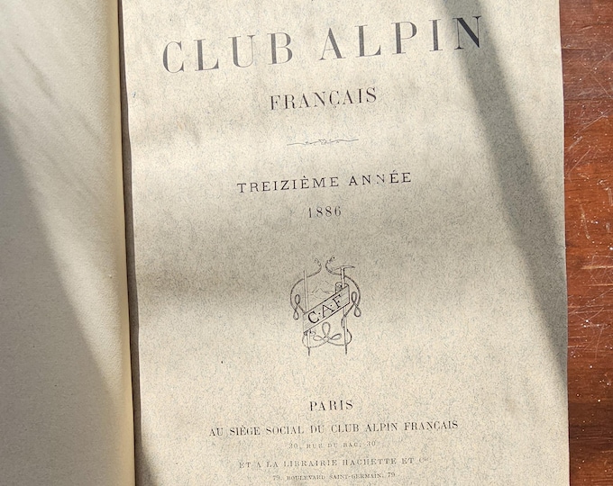 C.A.F - French Alpine Club - 13th year directory 1886 - 1887 - Used