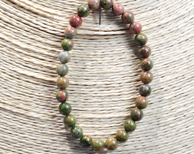 Bracelet - Unakite - 6 mm beads - Mozambique