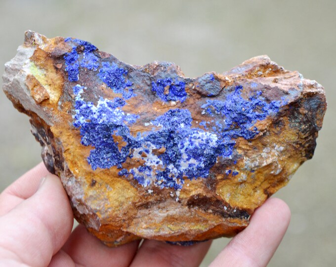 Azurite 423 grams - Aouli, Mibladen, Aït Oufella Caïdat, Midelt Circle, Midelt Province, Drâa-Tafilalet Region, Morocco