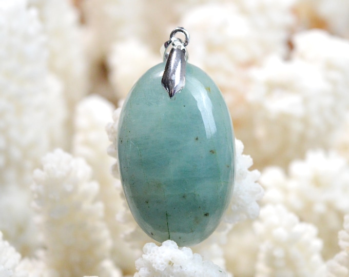 Aigue-marine 59 carats - pendentif cabochon pierre naturelle - Brésil / EG65