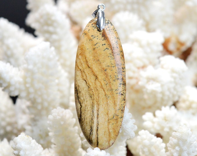Landscape Jasper 70 carats - natural stone cabochon pendant - Namibia / EG85