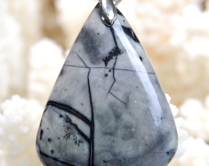 Picasso Jasper 51 carats - natural stone cabochon pendant - Utah, USA // AW19