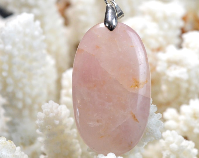 Quartz rose 65 carats - pendentif cabochon pierre naturelle - Madagascar / GA64