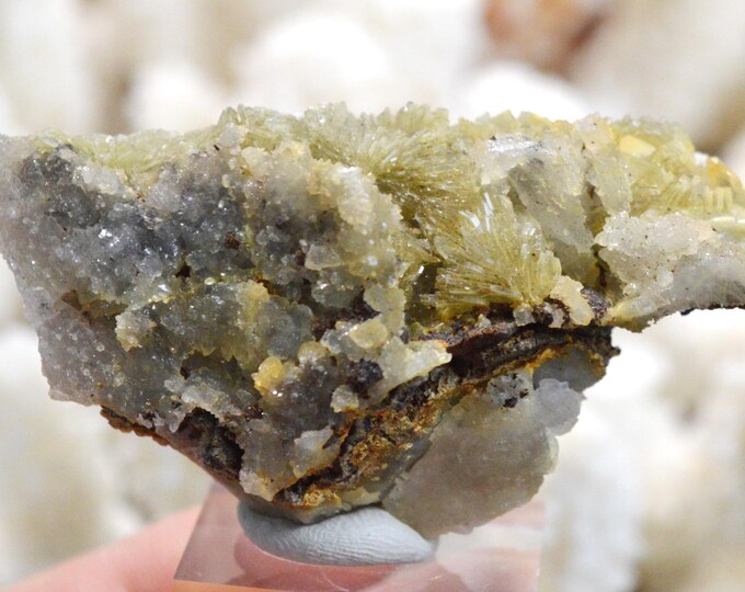 Baryte & Chalcedony 73 grams - Le Buisson Mine, Montmirat, Saint-Étienne-du-Valdonnez, Mende, Lozère, Occitanie, France