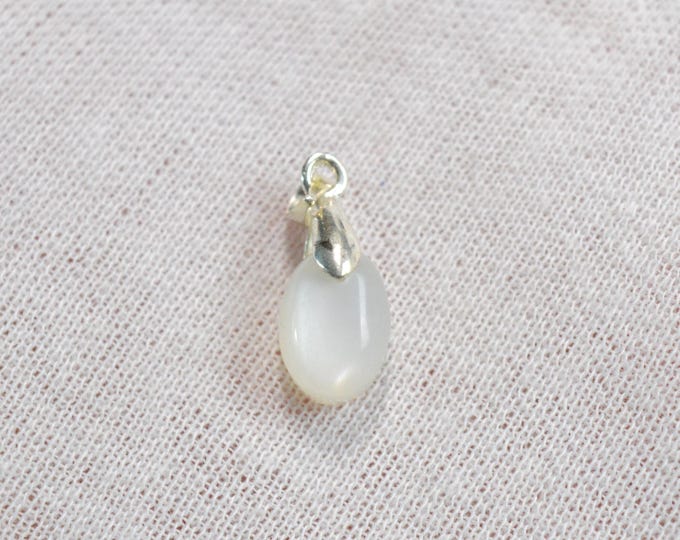 Pierre de lune blanche 7.7 carats - pendentif cabochon pierre naturelle - Tanzanie / FV20