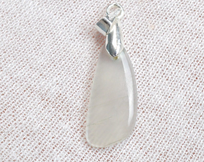 Pierre de lune pêche 6 carats - pendentif cabochon pierre naturelle - Inde / DZ6