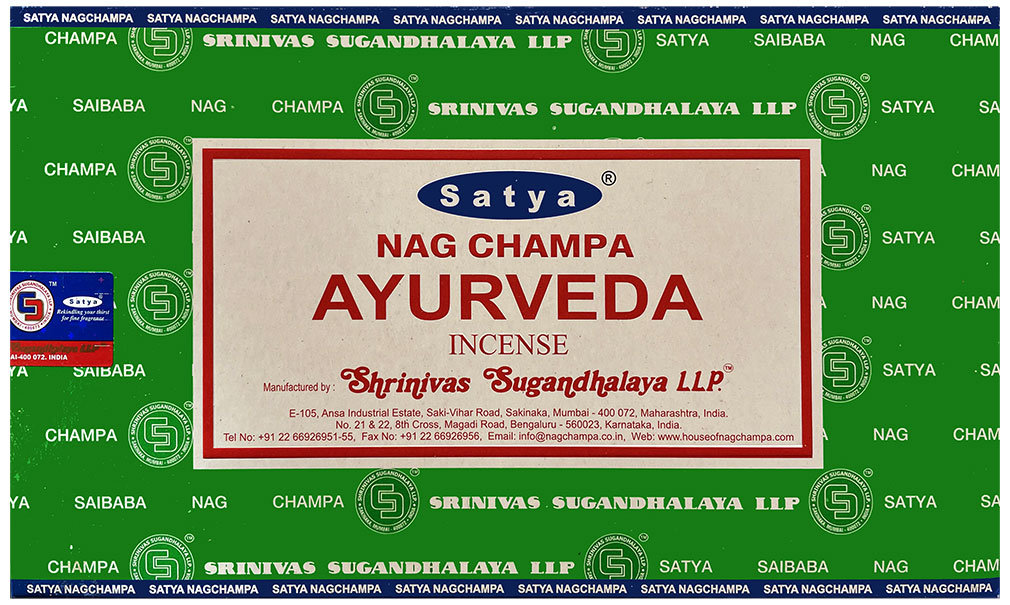Encens - Satya Nag Champa Parfum Ayurveda Une Boîte