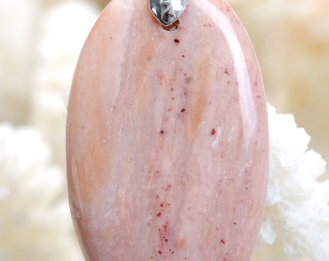 27 carat pink chalcedony - natural stone cabochon pendant - Australia // REF AR62