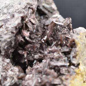 Axinite & quartz - 379 grams - Colebrook Hill Mine, Colebrook Hill, Rosebery district, Tasmania, Australia