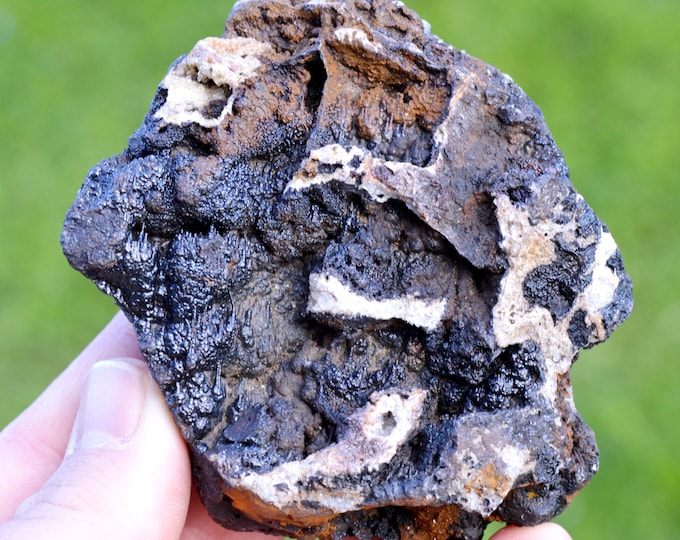 Goethite & Quartz 370 grams - Steingraben Mine, Urbès, Thann-Guebwiller, Haut-Rhin, Grand Est, France