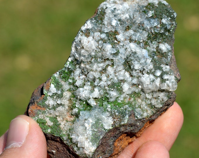 Conichalcite & Limonite calcite 160 grams - Ojuela Mine, Mapimí, Mapimí Municipality, Durango, Mexico