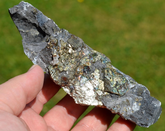 Pyrite 492 grams - Lompret quarry, Lompret, Chimay, Hainaut, Wallonia, Belgium