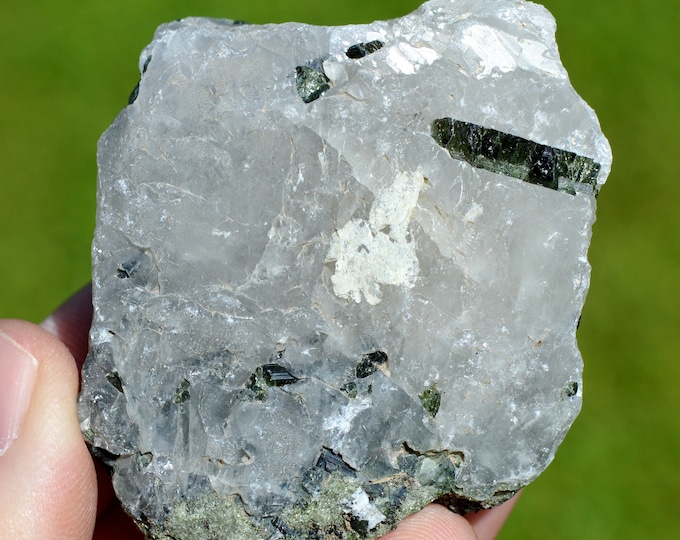 Tourmaline var. Verdelite & Quartz - 136 grams - Minas Gerais, Brazil