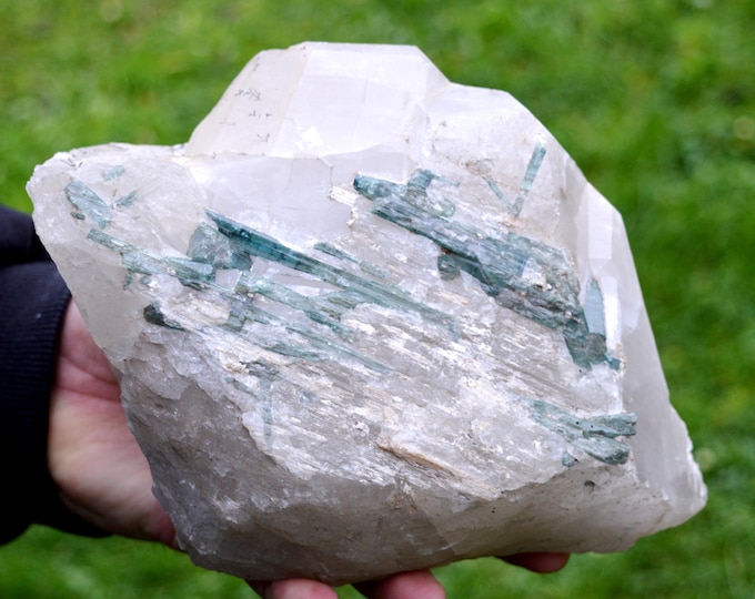 Quartz & Tourmaline Elbaite + Manganese Dendrites 4200 grams - Galileia, Minas Gerais, Brazil