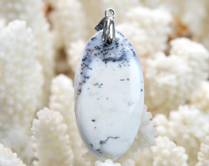 52 carat dendrite agate - natural stone cabochon pendant - Türkiye / FH20