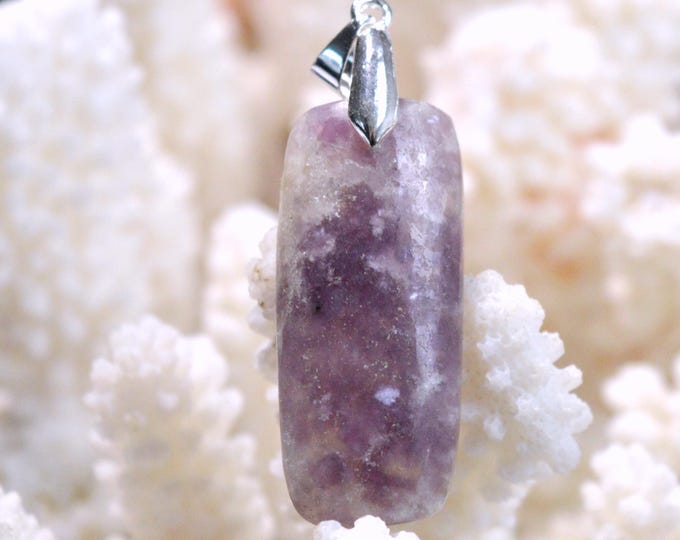 29-carat Lepidolite - natural stone cabochon pendant - Brazil / FX93