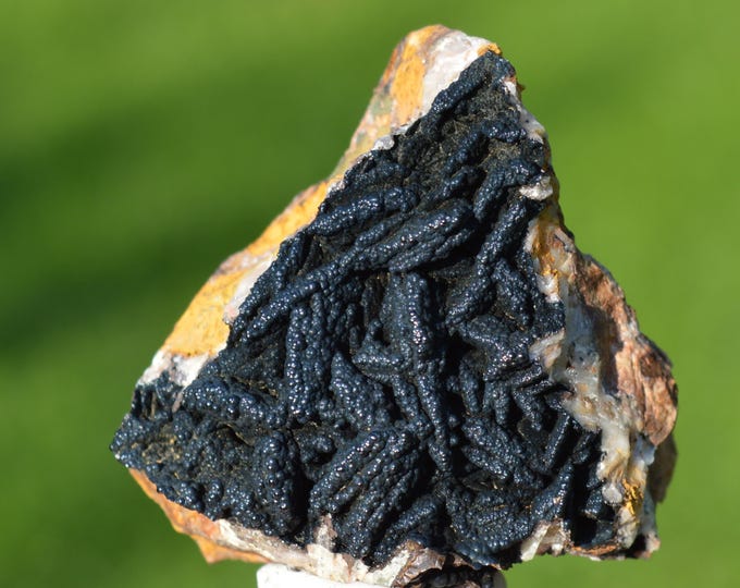 Baryte & Goethite 104 grams - Les Redoutières Mine, Chaillac Mines, Chaillac, Le Blanc, Indre, Centre-Val de Loire, France