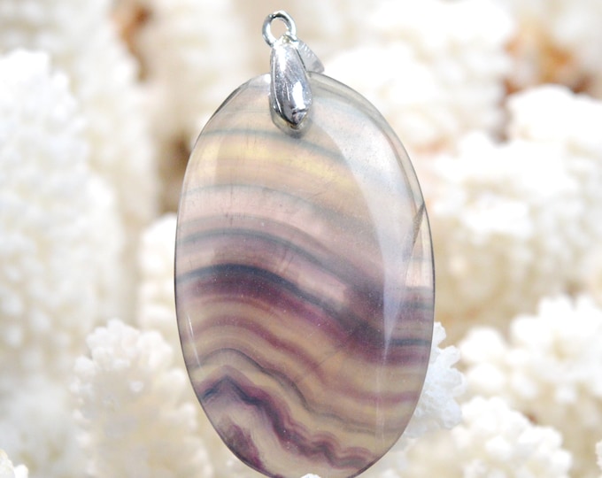 Fluorite 68 carats - pendentif cabochon pierre naturelle - Afghanistan / EN98