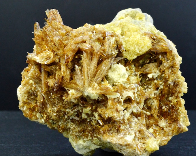 Sulfur & celestite - 444 grams - Machów mine, Tarnobrzeg City Co., Subcarpathian Voivodeship, Poland