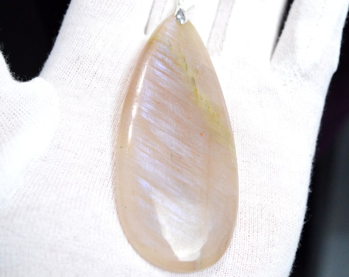 Peristerite 219 carats - natural stone cabochon pendant - Sri Lanka // DL63