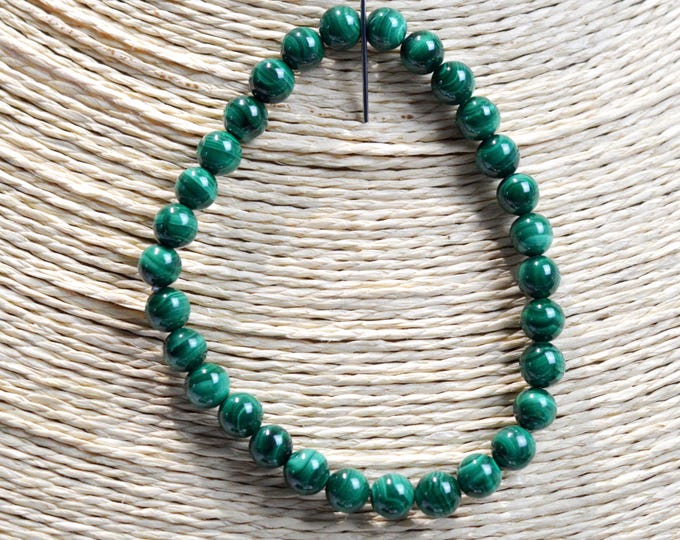 Bracelet - Malachite - perles 6 mm - Congo