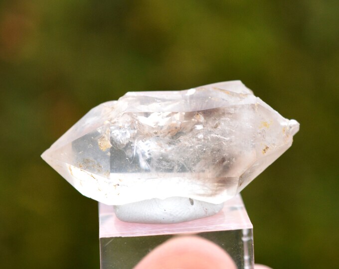 Bi-terminated quartz 19 grams - Goboboseb Mountains, Brandberg Area, Dâures Constituency, Erongo Region, Namibia