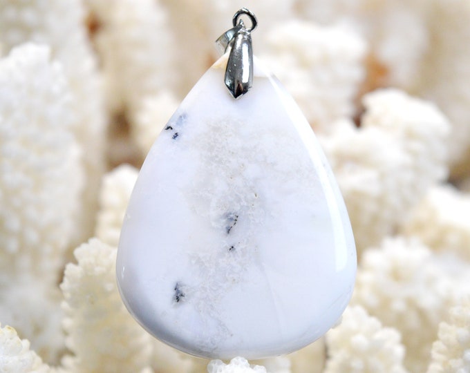76 carat dendrite agate - natural stone cabochon pendant - Türkiye / FH3