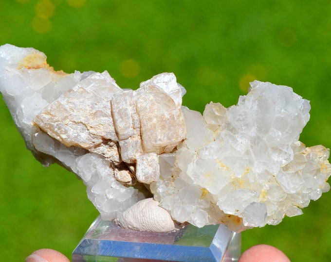 Quartz & Calcite 83 grams - Lignarre Valley, Ornon, Grenoble, Isère, Auvergne-Rhône-Alpes, France