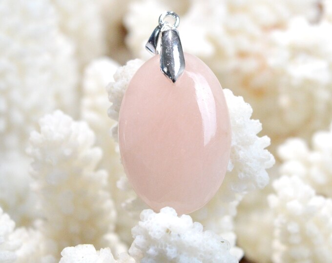 Morganite 30 carats - pendentif cabochon pierre naturelle - Pakistan / EI37