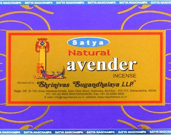 Incense - Satya - Natural Lavender Fragrance - One box