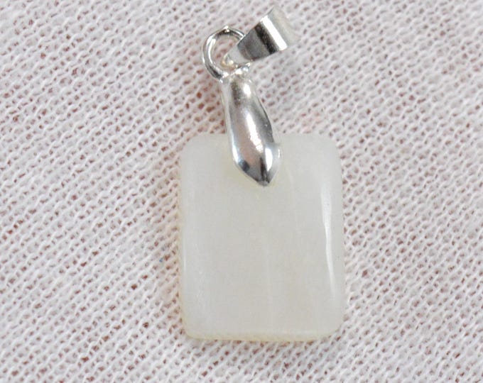 Pierre de lune blanche 8.1 carats - pendentif cabochon pierre naturelle - Tanzanie / FU78