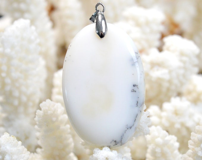 67 carat dendrite agate - natural stone cabochon pendant - Türkiye / FH16
