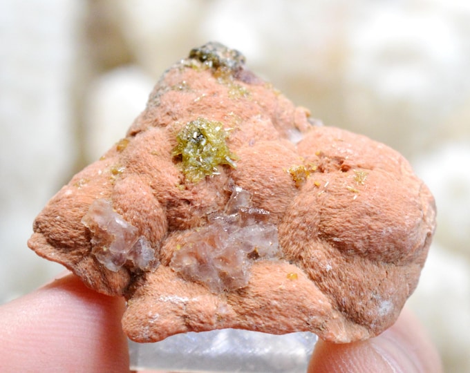 Baryte & Pyromorphite Wulfenite Fluorite 25 grams - Mibladen mining district, Midelt Province, Drâa-Tafilalet Region, Morocco